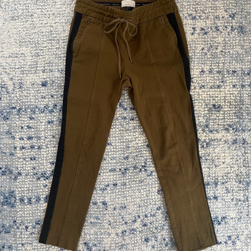 Anthropologie Olive Green Ankle Pants